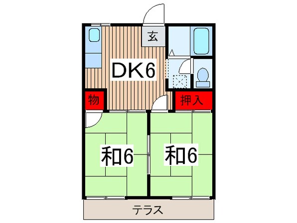 フォ－ブル高橋Ａ棟の物件間取画像